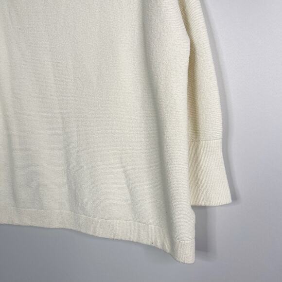 Free People Small Cream Ottoman Slouchy Tunic Sweater Pullover Cotton Oversized - Picture 4 of 11
